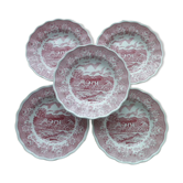 Set of 5 Hollow Porcelain Plates from N.Fontebasso Italy