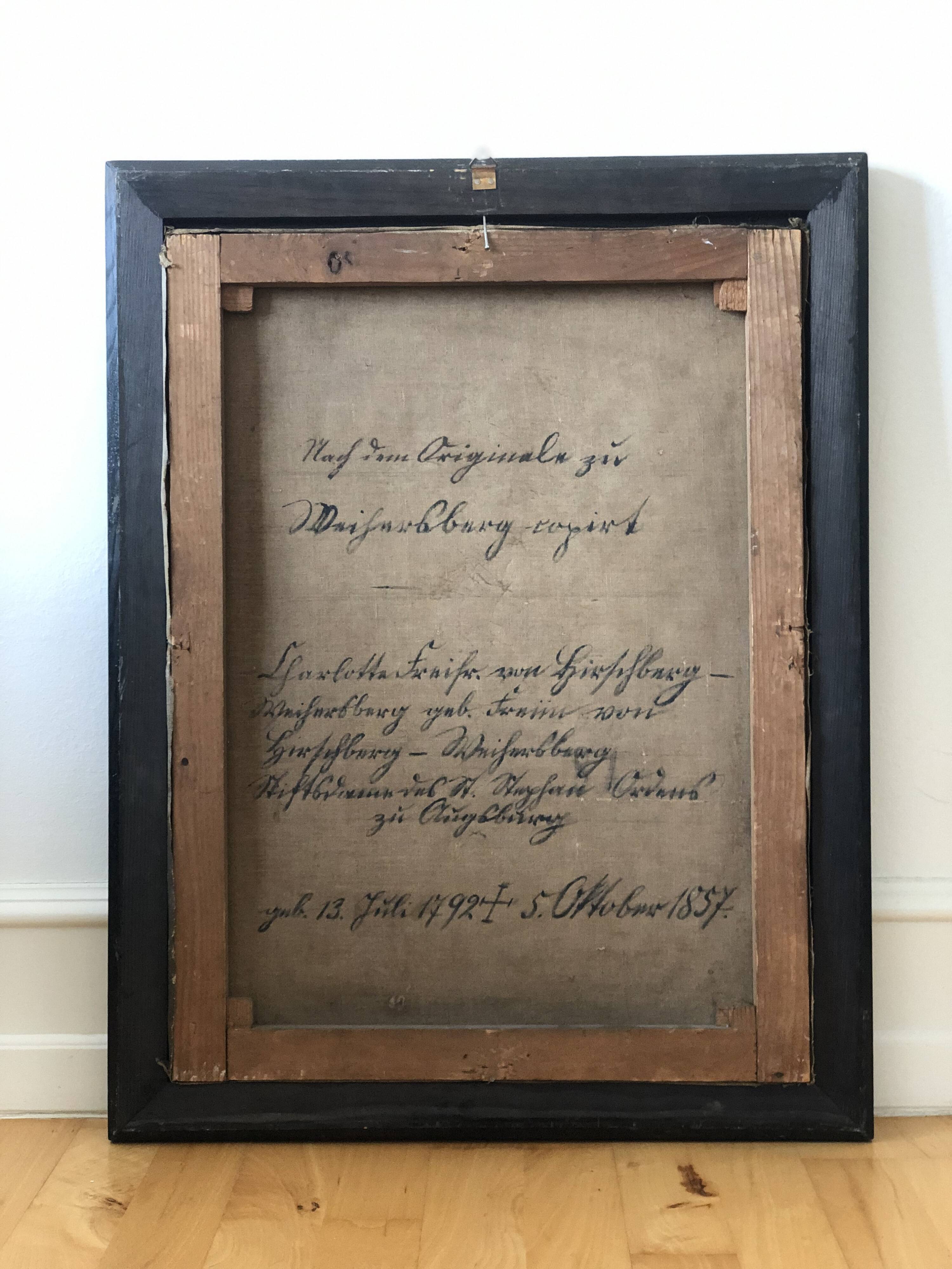 19th Century  Antique Vintage Large Original Portrait Painting of a German