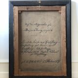 19th Century  Antique Vintage Large Original Portrait Painting of a German