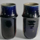 Scandinavian Modern Ceramic Vases, Sylvia Leuchovius, Rörstrand 1976,  Set of 2