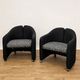 Pair of chairs by Eugenio Gerli for Tecno with patterns, 70s