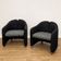 Pair of chairs by Eugenio Gerli for Tecno with patterns, 70s