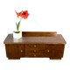 Lowboard, small chest of drawers, flamed birch, 1950s
