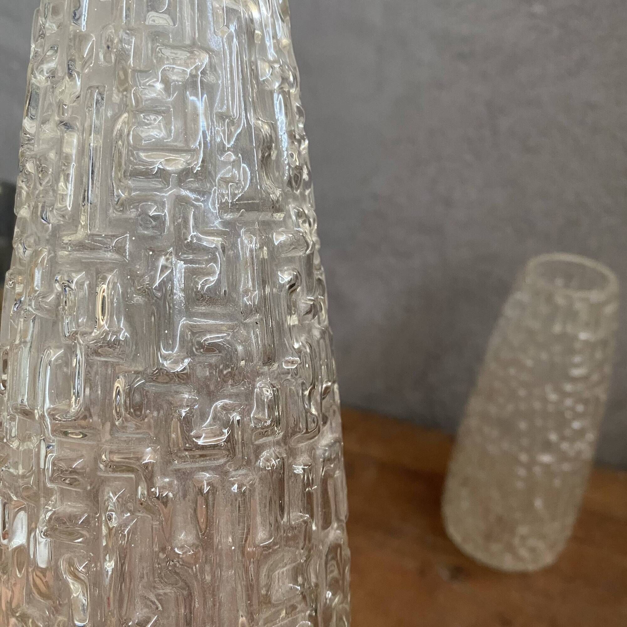 2 geometric glass tulips 17.5 cm for chandelier lamp