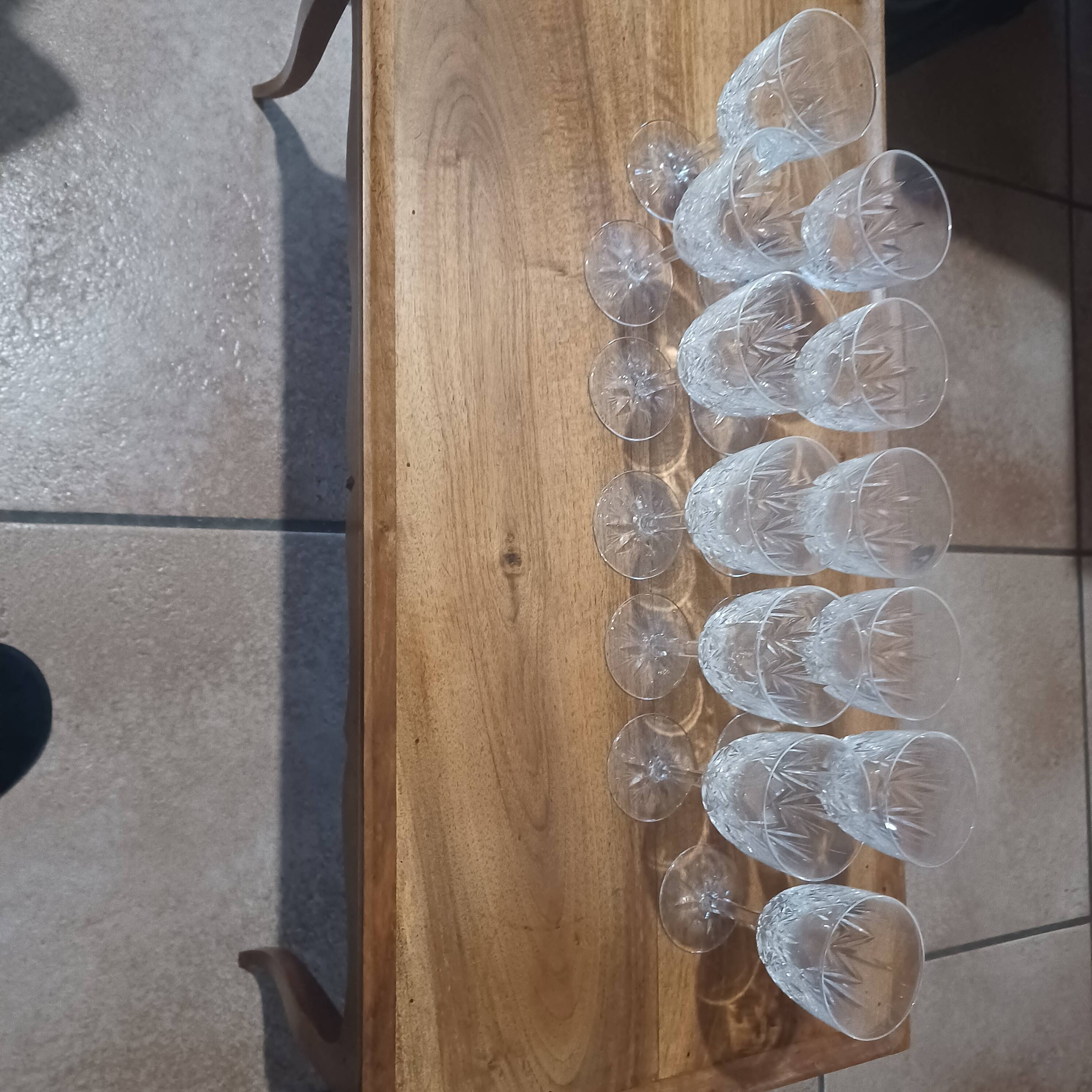 Crystal wine glasses