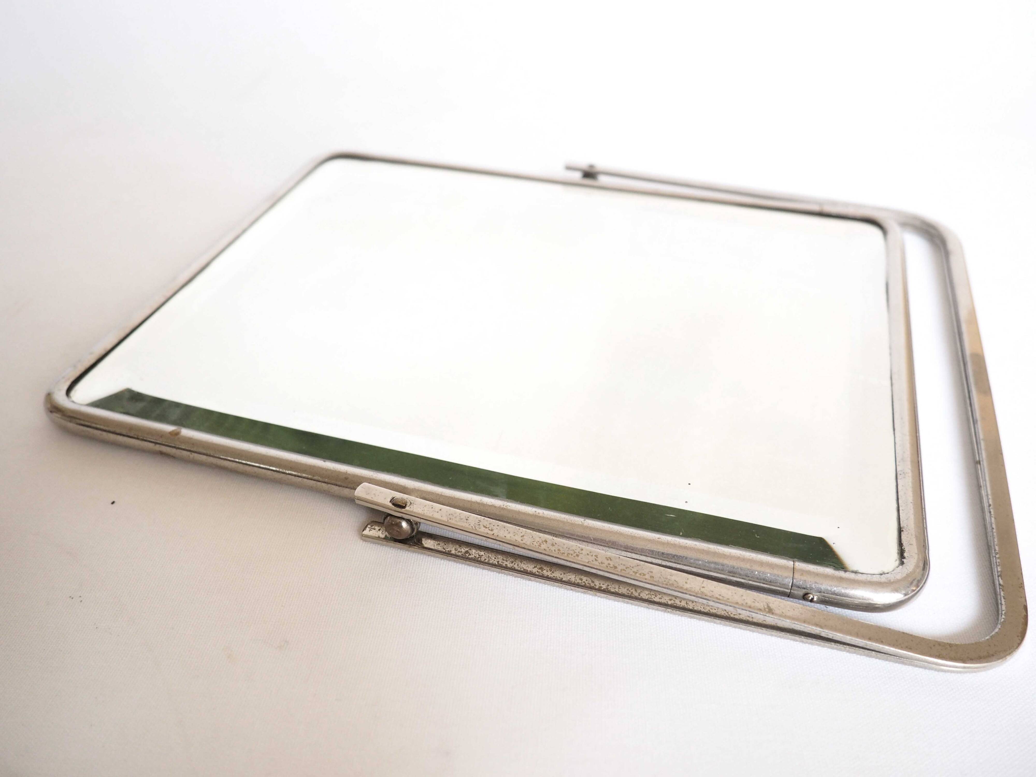 Double and beveled psyche mirror