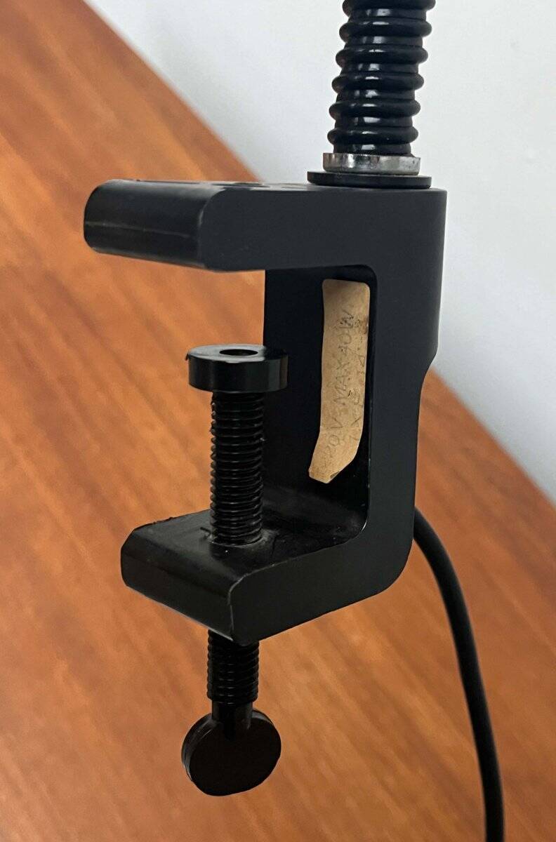 Cobra Snake clamp table lamp from the space age, 1970s