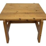 Vintage coffee table pinewood minimalist 1970s design