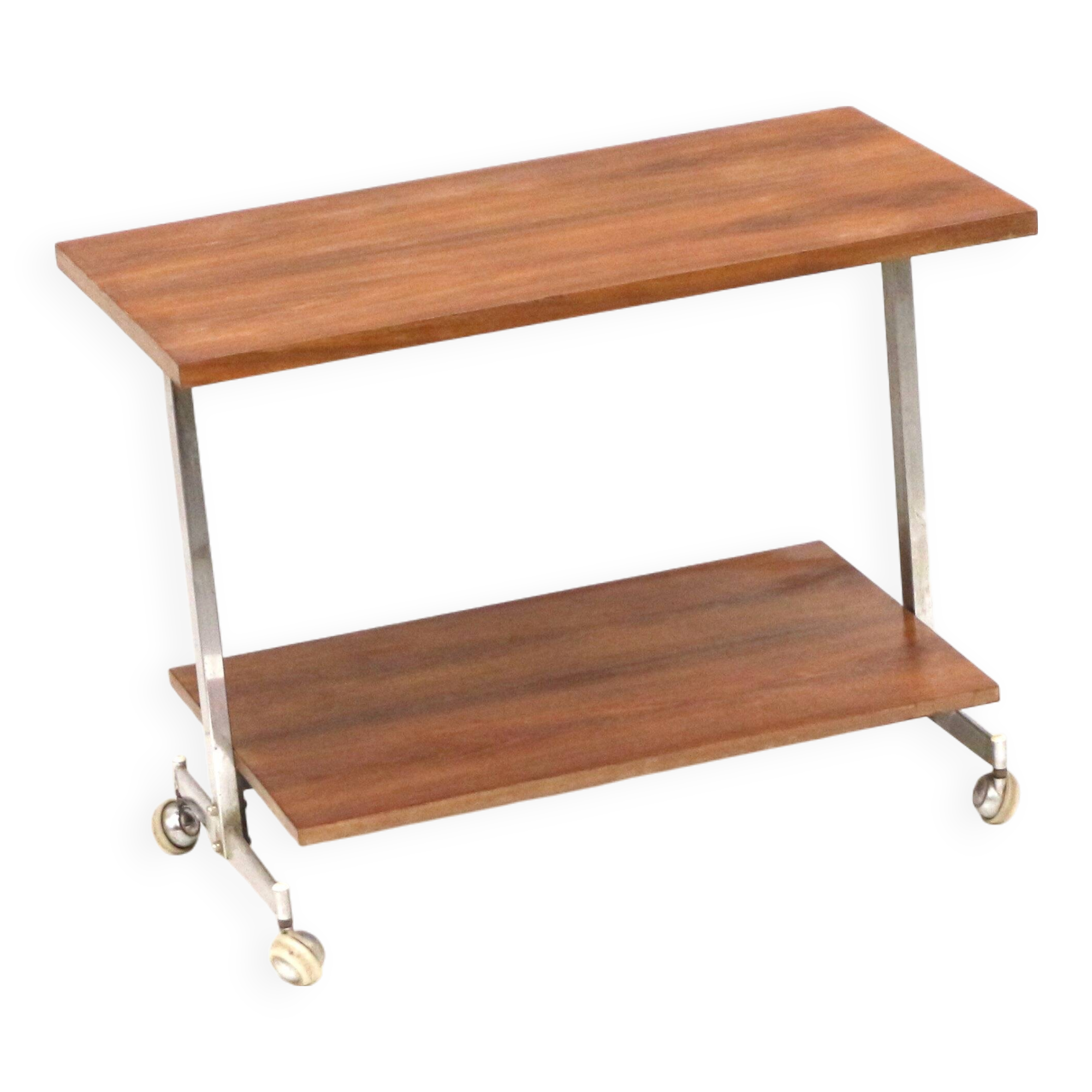 Vintage serving trolley / side table / TV cabinet made of teak from the 196