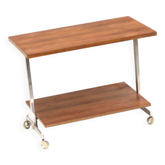 Vintage serving trolley / side table / TV cabinet made of teak from the 196