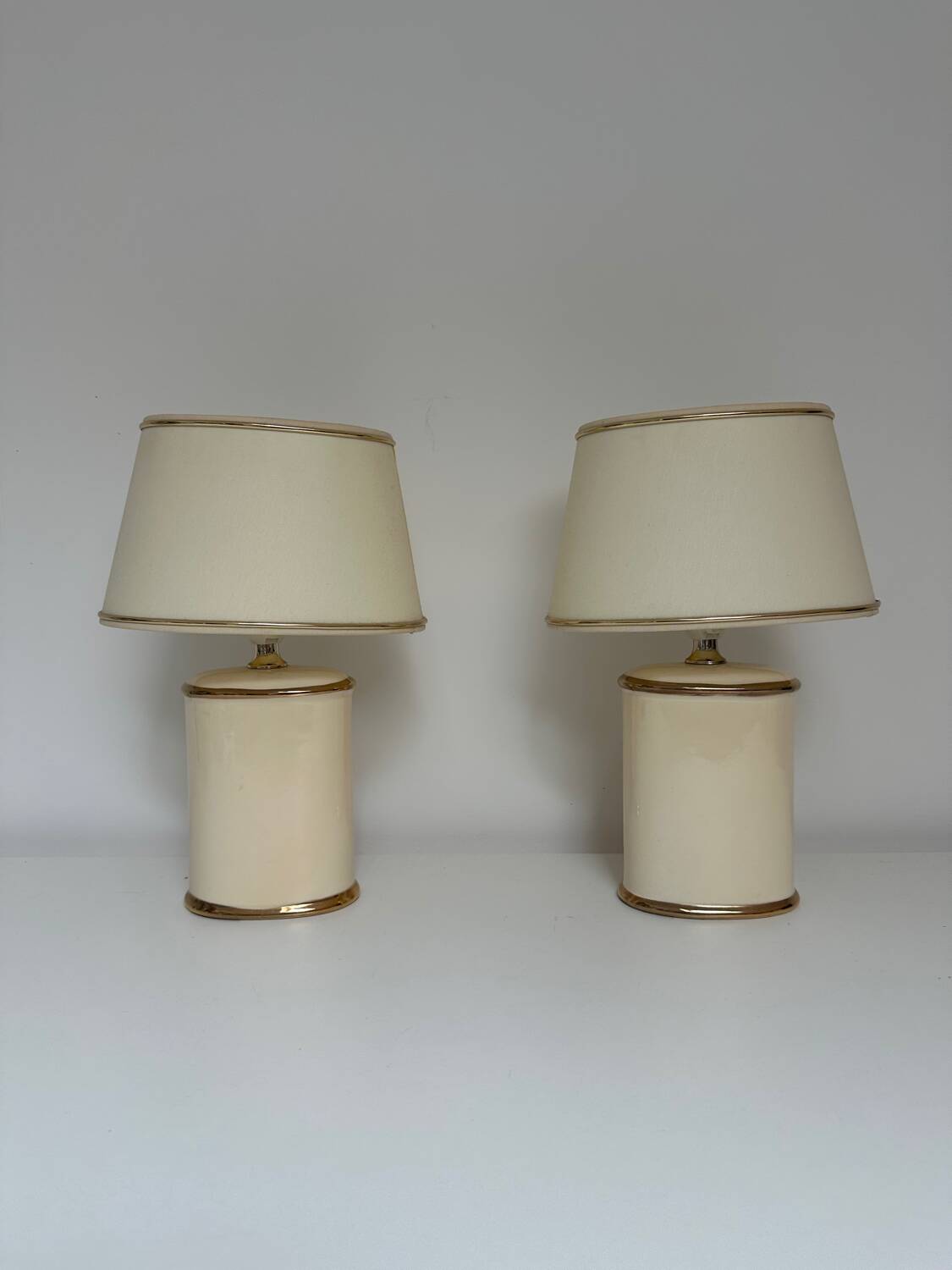 2 ceramic table lamps 1980