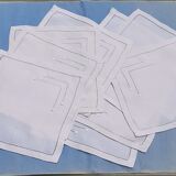 9 serviettes à thé en toile de lin