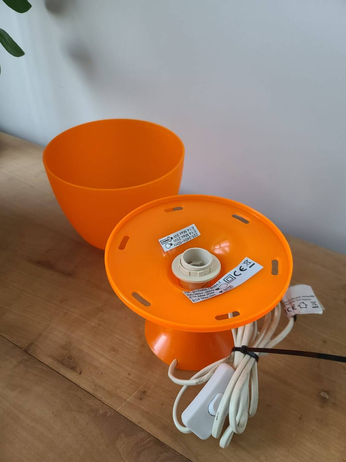 Vintage plastic mushroom table / bedside lamp