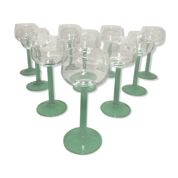 Série de 10 verres à vin ballon d’Alsace