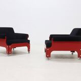 Rare ensemble de 2 fauteuils lounge 't Spectrum 'SZ85' par Jan Pieter Berghoef 1960