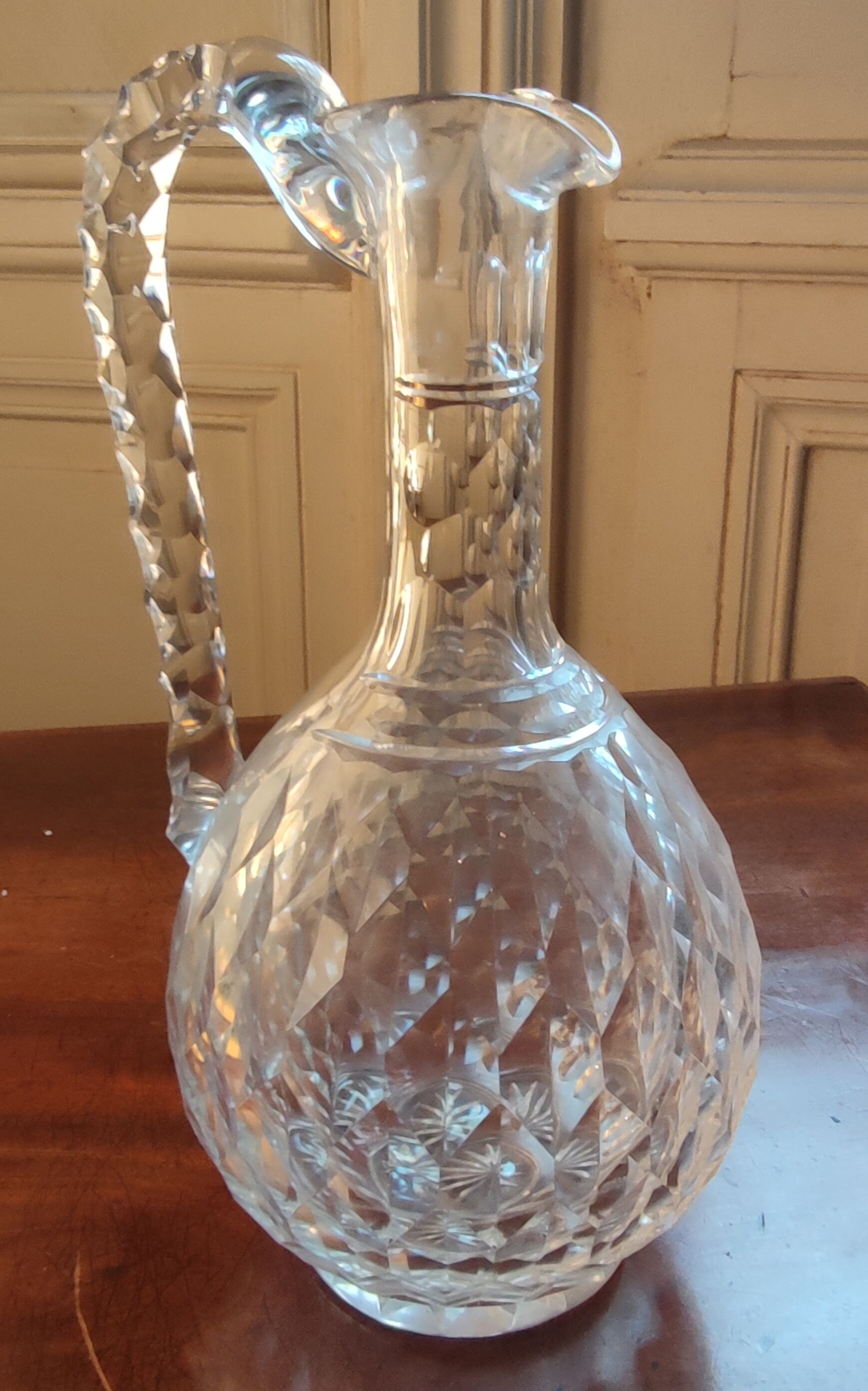 Carved crystal decanter 19th century