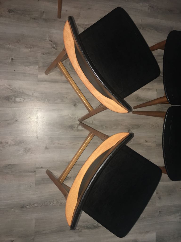 Set of 6 chairs scandinavians 1950