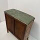 Commode 4 tiroirs marqueterie plateau marbre vert