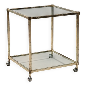 Vintage double-tiered dessert trolley, Italy, 1960s