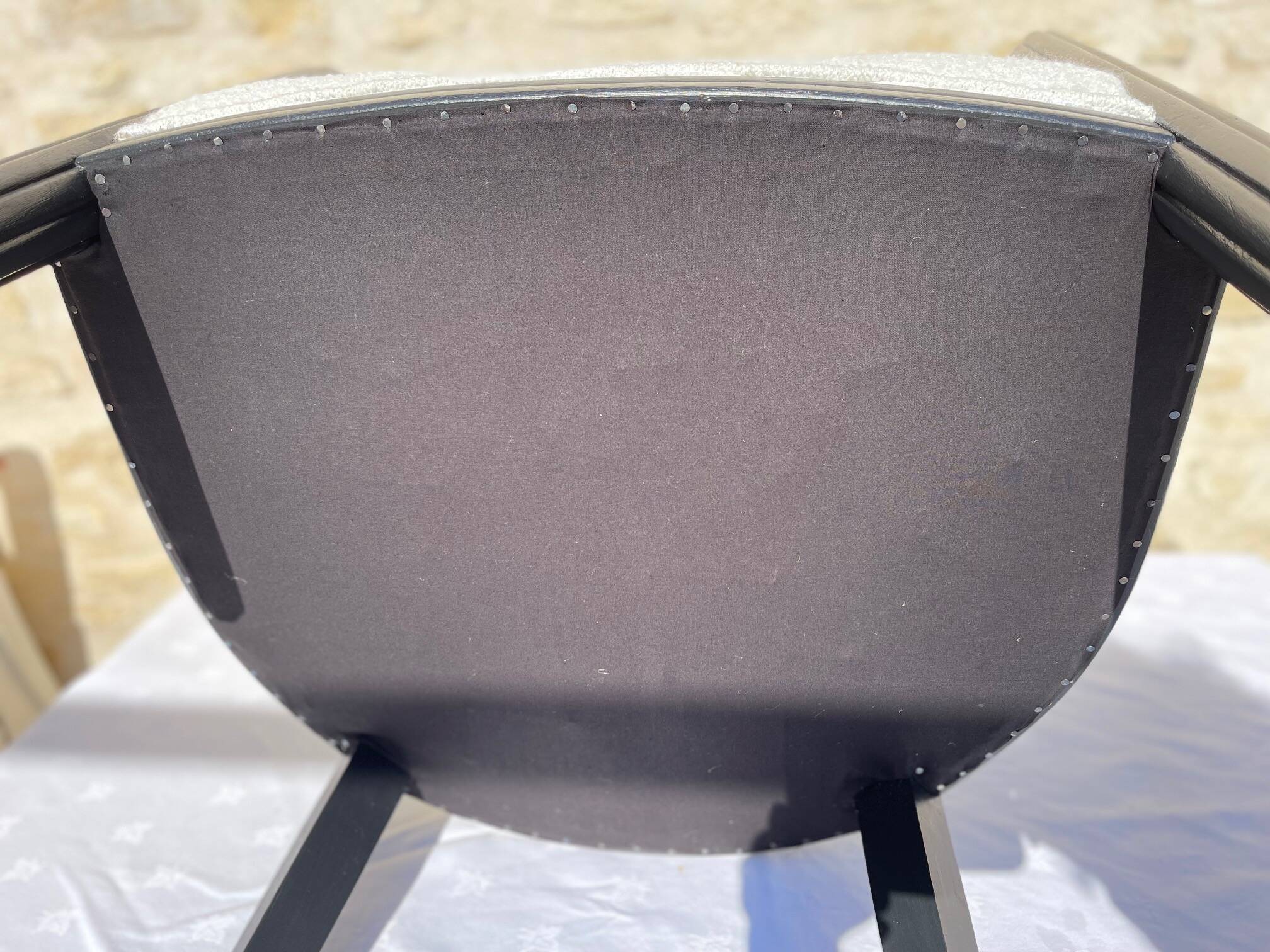 Vintage Bouclette Barrel Chair