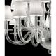 Monumental Modern Transparent Murano Glass Chandelier