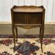Louis XV style bedside table with curtains in beech from the 1950s.