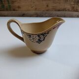 Badonviller art deco beige sauceboat with flowers