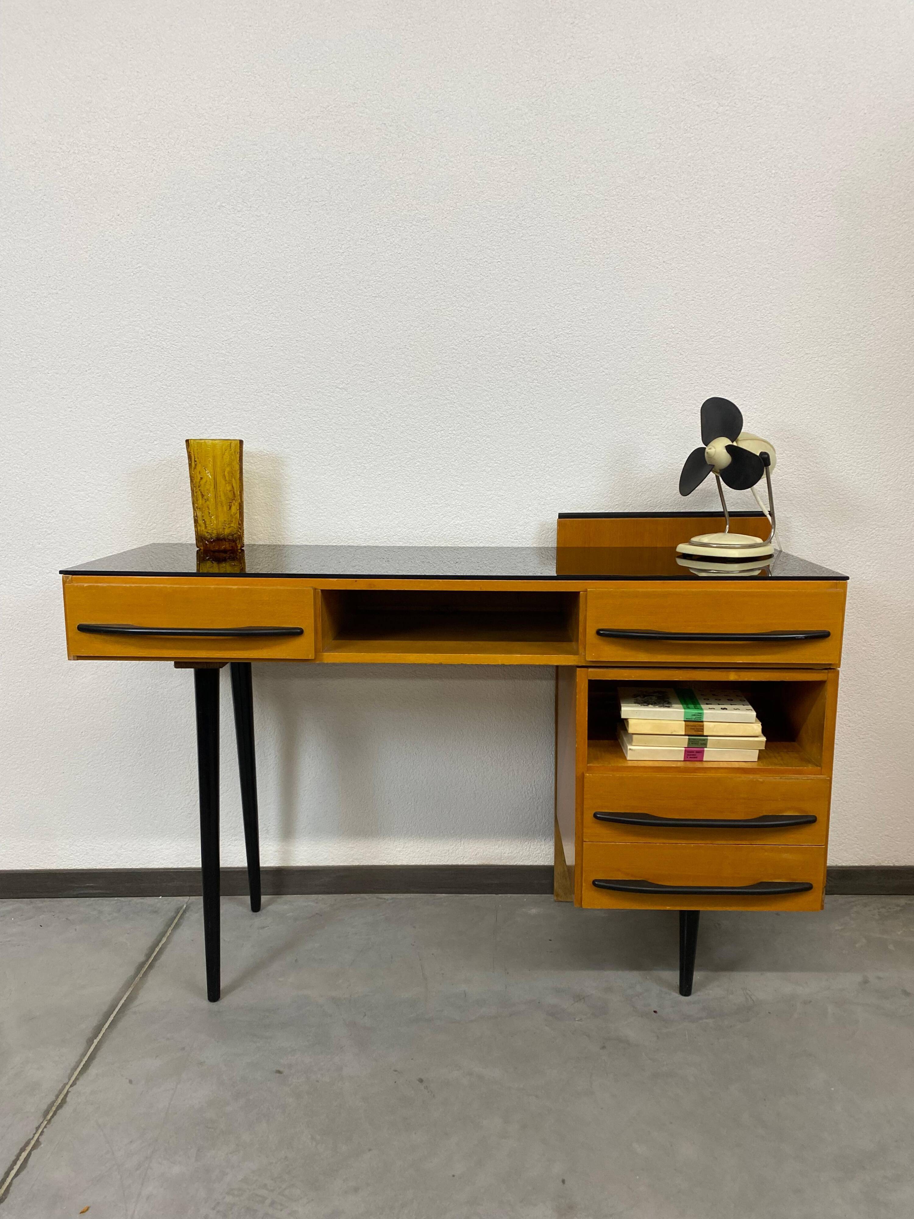 Writing desk with cabinet by Mojmír Požár for UP Závody Bučovice