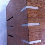 Coffee table console veneer wood palm