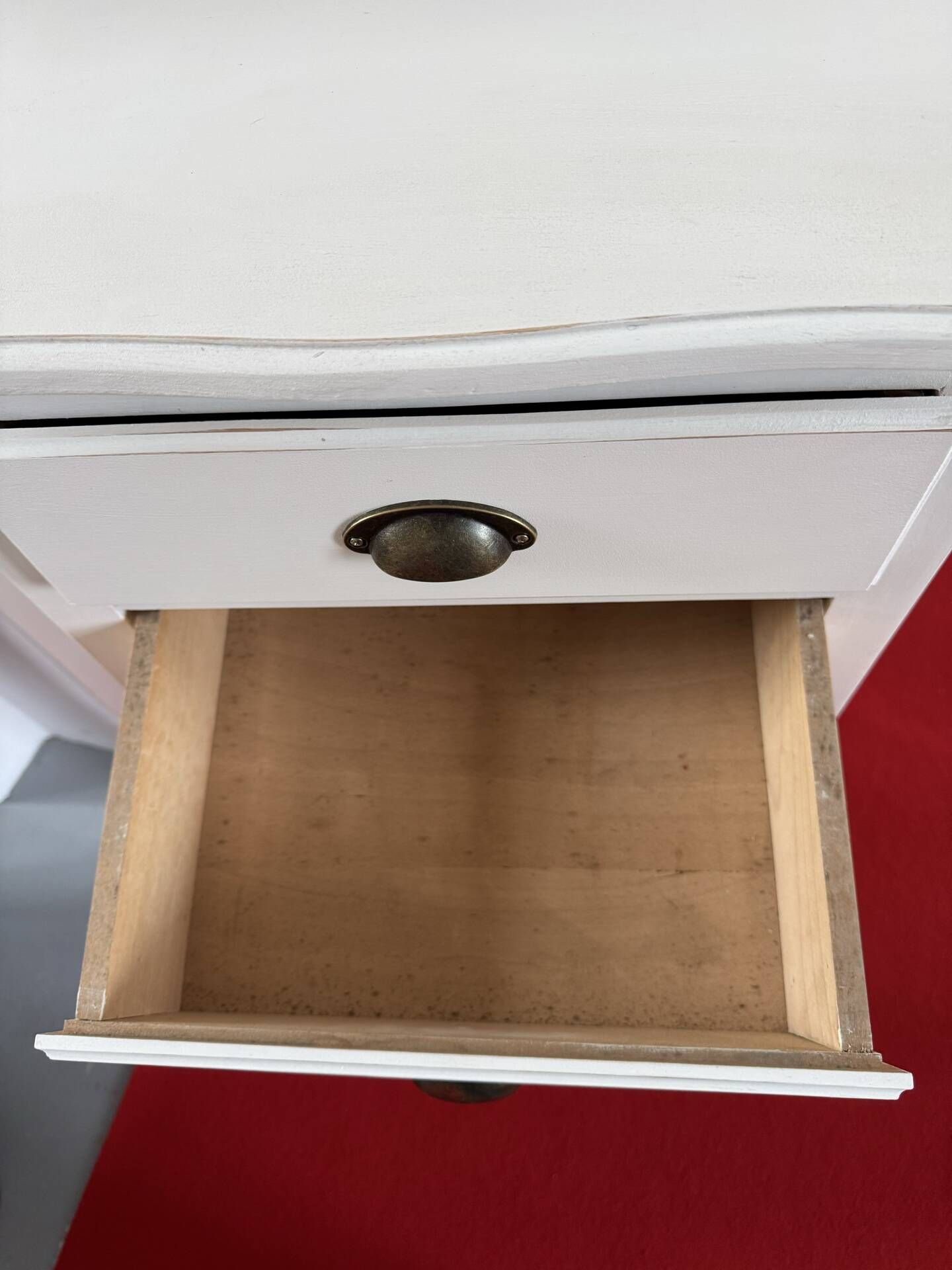 Patinated wooden chest of drawers
