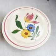 Lot of 2 plates with footouche décor Selestat, Schlettstadt, from Sarreguemines