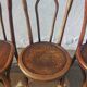 Set of 5 Buchon bistro chairs in curved wood