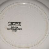 Lot of 8 plates flat and hollow earthenware to décor floral 60s/70s Digoin Sarreguemines