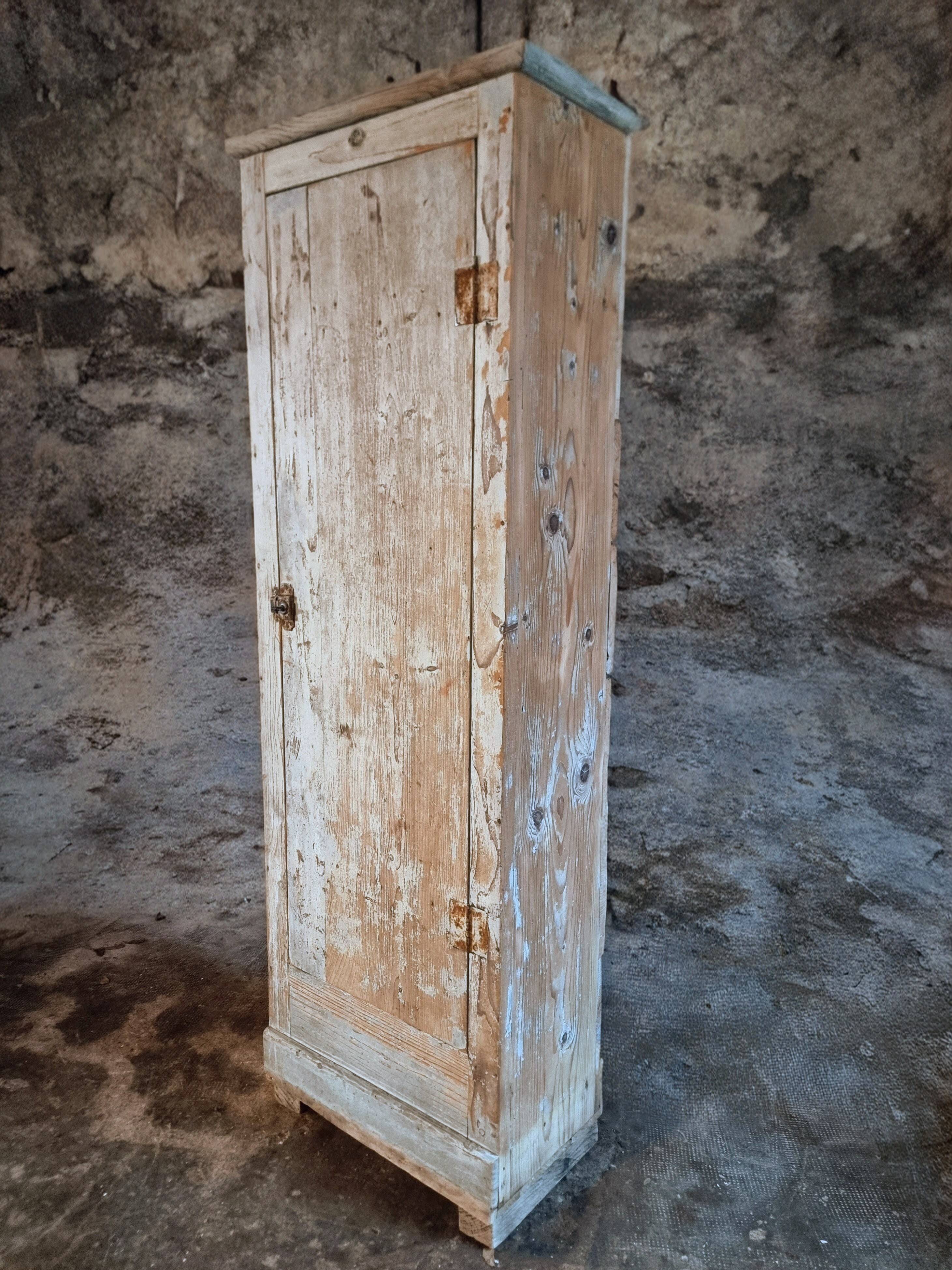 Antique French workshop cupboard – 1900-1920 – Narrow bonnetière