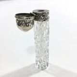 Crystal and silver salt bottle