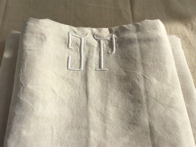 Linen sheet 2 people marked JP