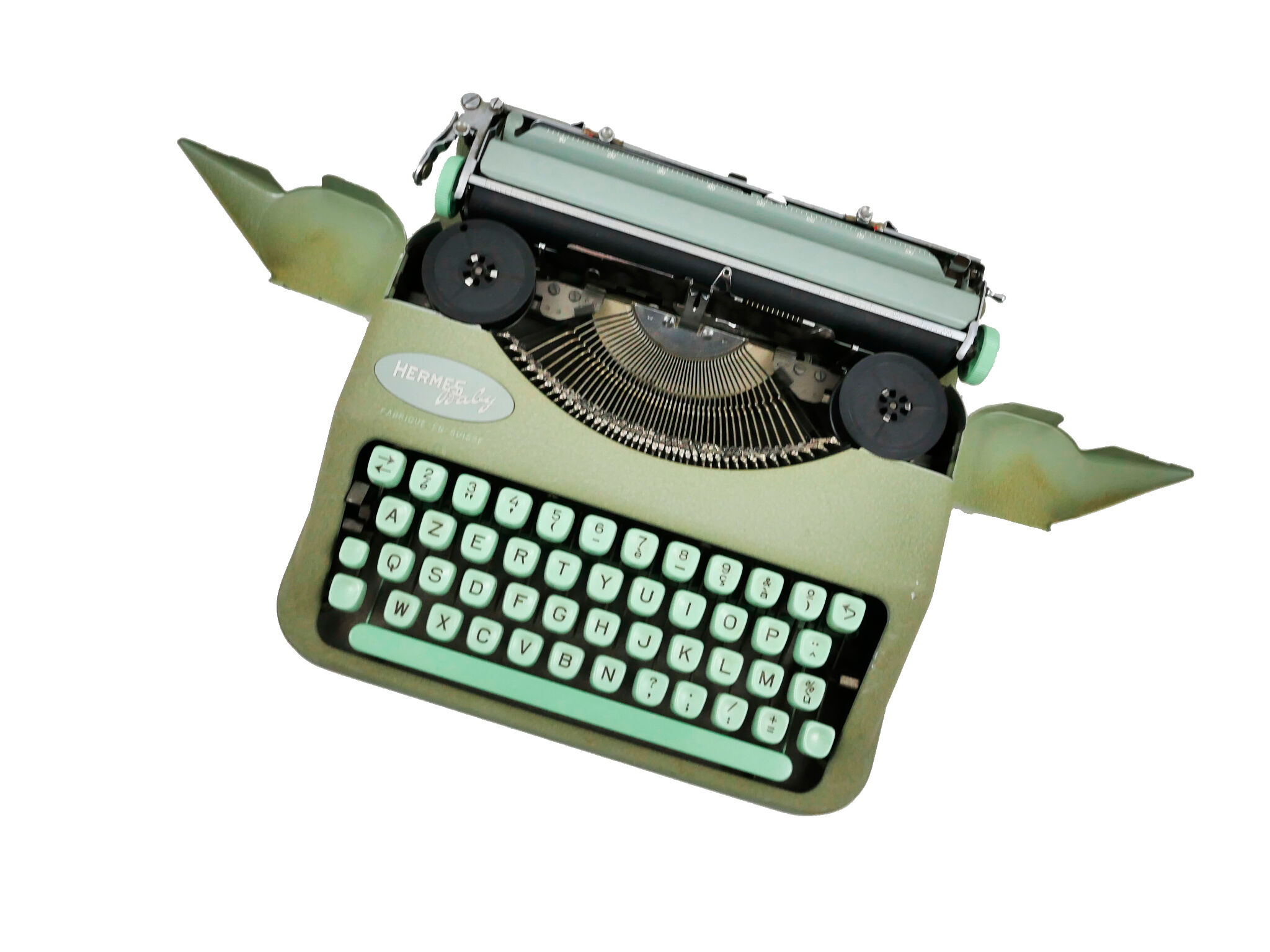 Hermes Baby green sage typewriter