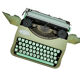 Hermes Baby green sage typewriter