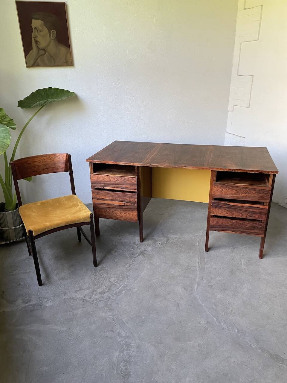 Desk and its Scandinavian rosewood chair