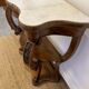 Napoleon III console in walnut and white marble