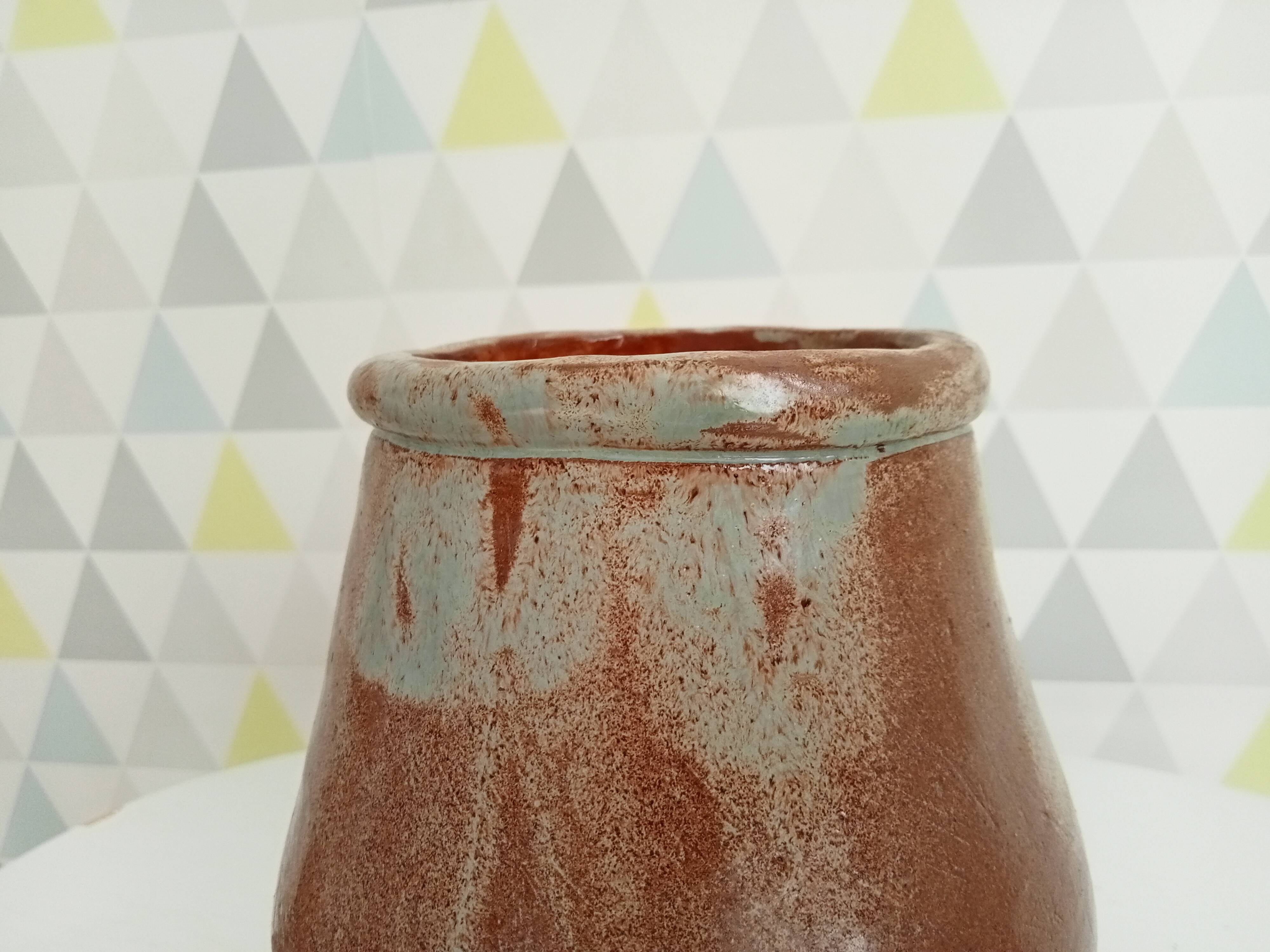 Glazed stoneware vase from the 70s