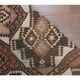 Vintage Turkish Handmade Wool Cotton Brown Kilim Runner 103x424