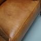 Fauteuil Club Vintage en Cuir Couleur Cognac, Pays-Bas