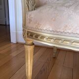 Louis XVI ivory and gold basket bench