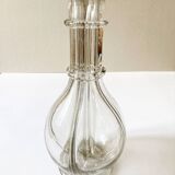 Old liqueur carafe, 4 compartments, glass