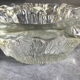 Cendrier, vide-poche Blenko en verre moderniste design brutaliste, 1960
