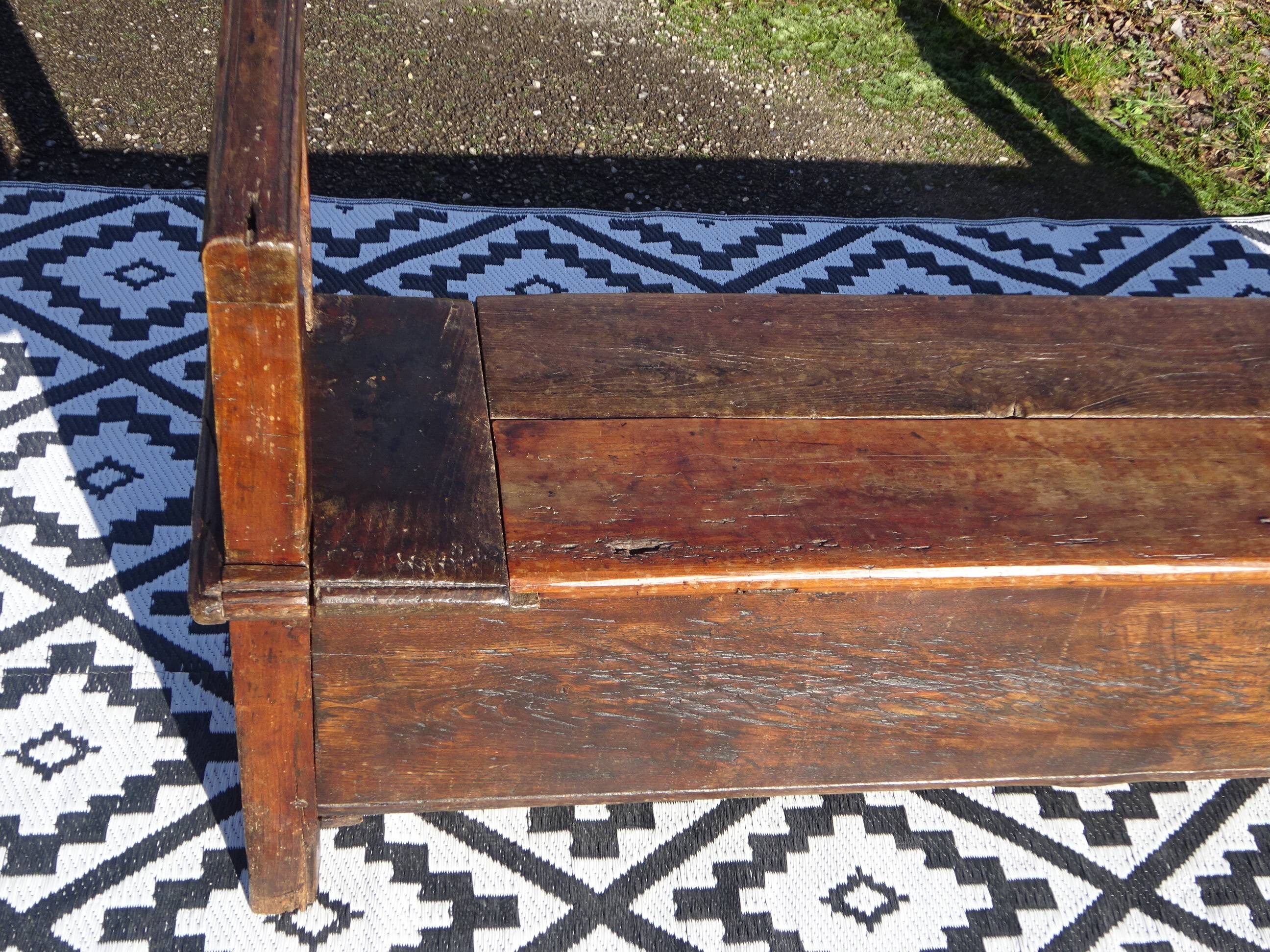 Oak solid wood storage bench