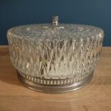 Ceiling lamp molded glass base chromed metal dp 012325