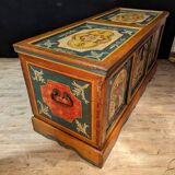 Coffre Tyrolien De Mariage Peint Et Daté De 1855