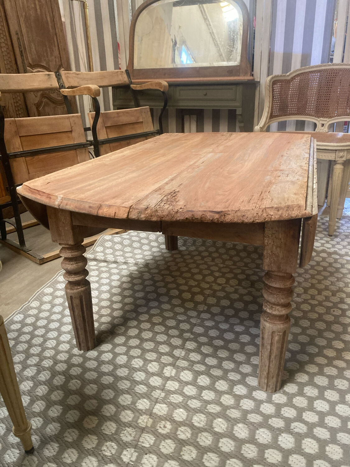 Round farmhouse coffee table